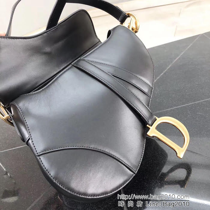 DIOR迪奧 2018新款 黑色大號Saddle Bag馬鞍包  zdo1129